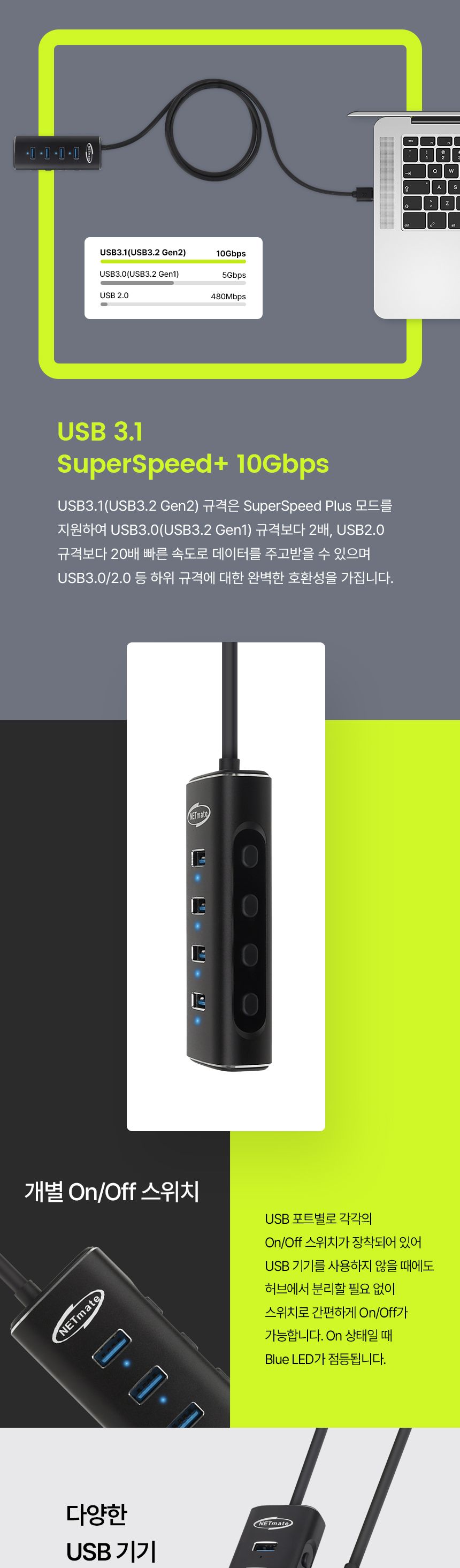 포트허브/USB포트/USB허브케이블/스마트USB허브/4포트USB허브/USB충전허브/USBHUB/USB허브/USB4포트허브/멀