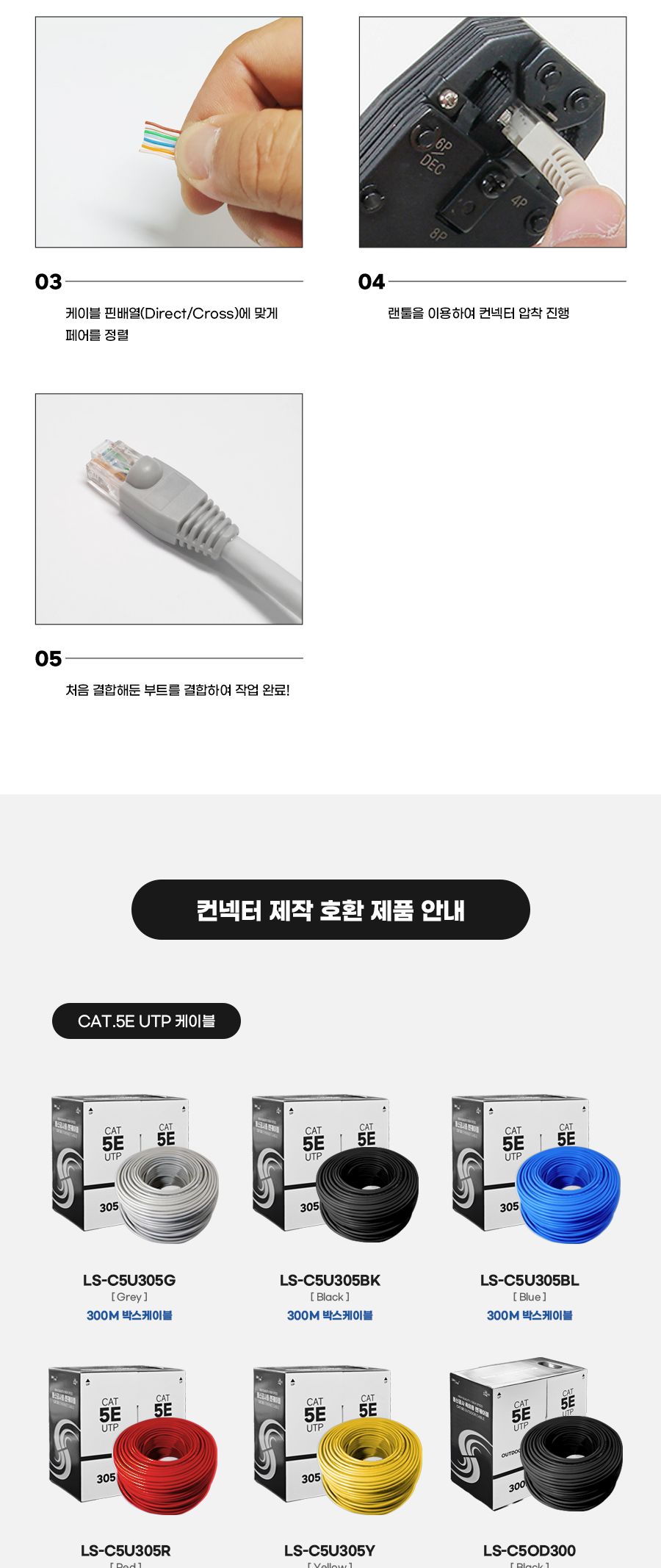 CAT.5E UTP 50u 금도금 고급 RJ-45 플러그/CAT5EUTP컨넥터/50U금도금고급컨넥터/50U금도금고급플러그/금도