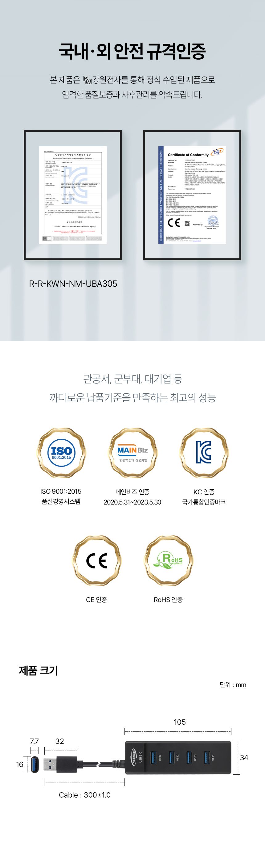 무전원4포트/USB4포트허브/USB304포트허브/4포트허브/무전원허브/USB30허브