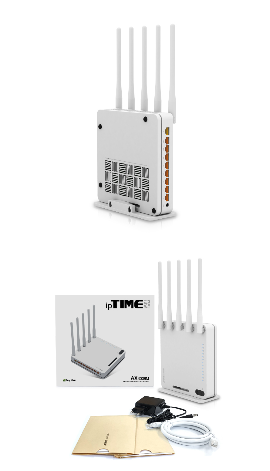 ipTIME AX3008M WIFI6 듀얼 밴드 유무선 공유기/공유기/인터넷연결공유기/듀얼밴드유무선공유기/PC공유기/