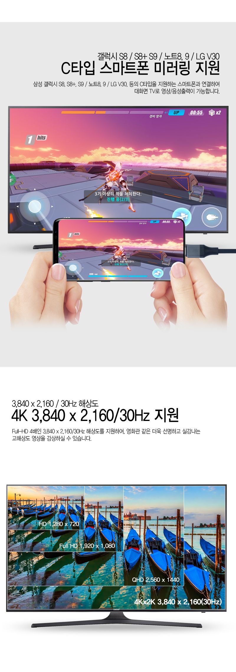 HDMI연결케이블/연결케이블/HDMI케이블/HDMI선/USBCTOHDMI케이블/HDMI연장케이블/HDMI영상케이블/케이블/C
