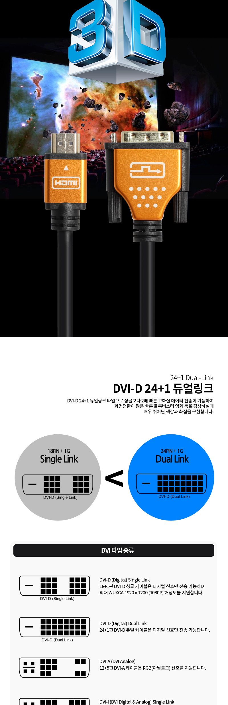 프로젝터/DVD케이블/HDMI케이블/모니터케이블/PC케이블/HDTV용/컨버터/케이블HDMI/영상케이블/HDMITODVI/DV