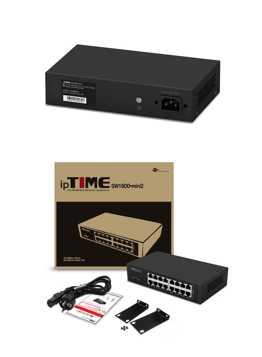 ipTIME SW1600-mini2 16포트 스위칭허브/이더넷스위치/스위칭허브/산업용허브/업소용허브포트/회사허브포트