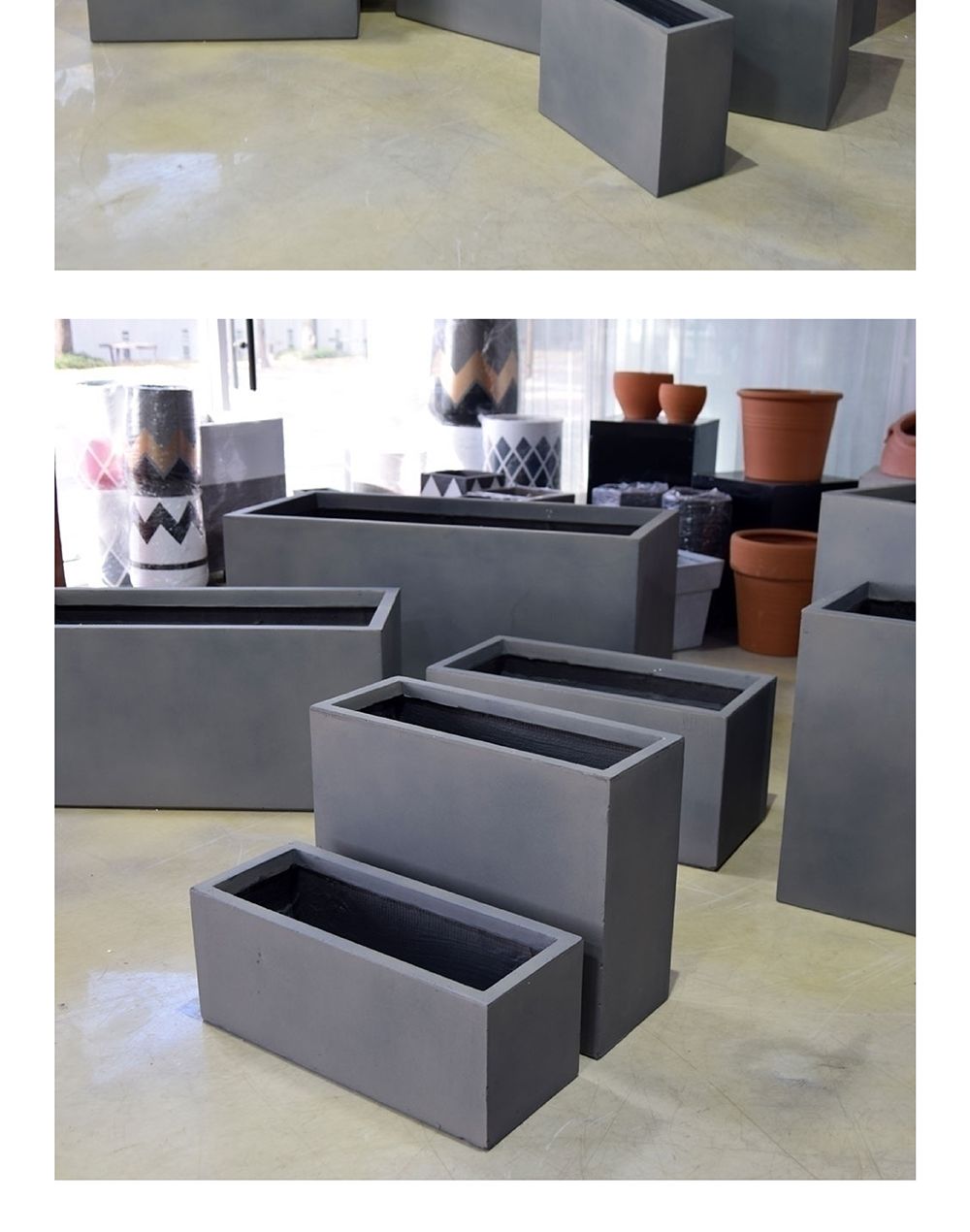 모던 FRP 정사각 화분 30x30x30/사각화분/물빠짐화분/가정용화분/인테리어화분/원예화분/매장화분/가게화분