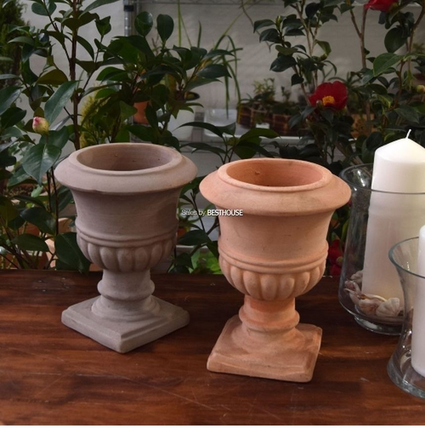 이태리풍 토분 NV22-2 17x23cm (미니 아테네) 초코/화분/토분/빈티지화분/빈티지토분/식물화분/꽃화분/베란