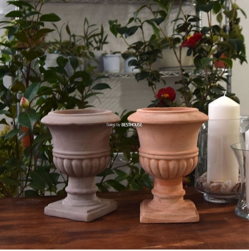 이태리풍 토분 NV22-2 17x23cm (미니 아테네) 초코/화분/토분/빈티지화분/빈티지토분/식물화분/꽃화분/베란