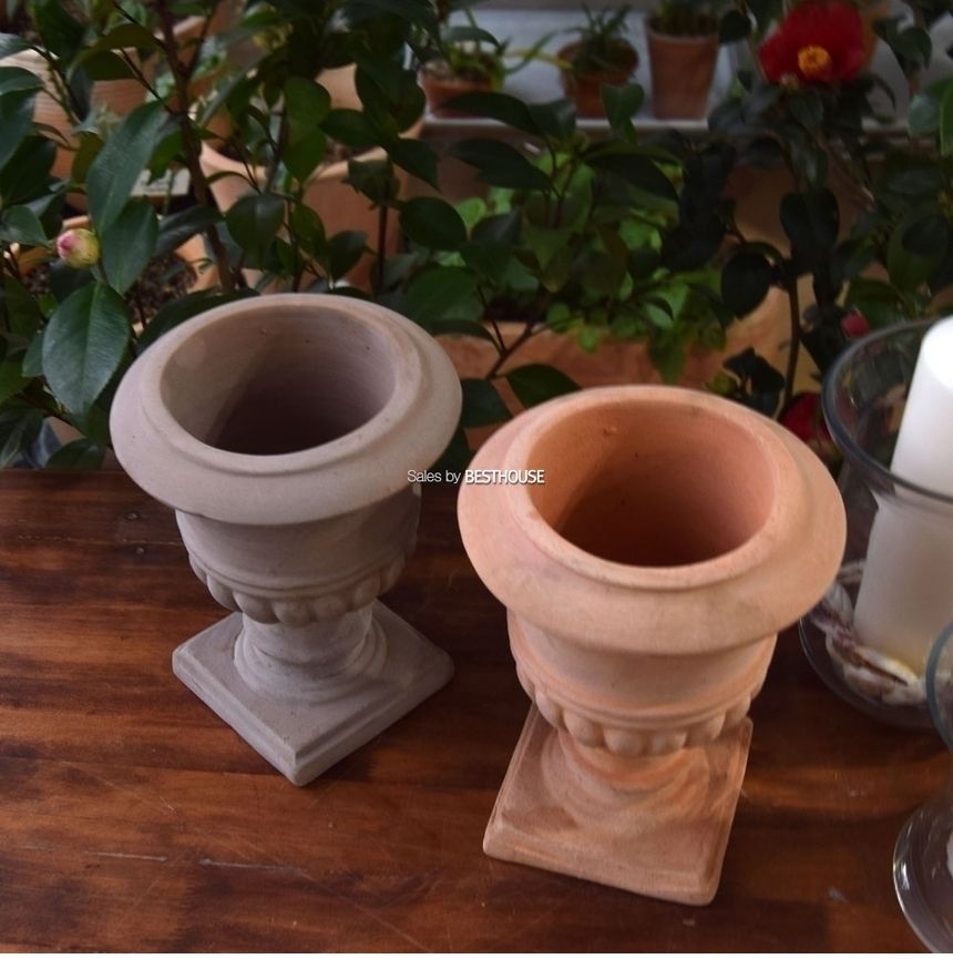 이태리풍 토분 NV22-2 17x23cm (미니 아테네) 초코/화분/토분/빈티지화분/빈티지토분/식물화분/꽃화분/베란