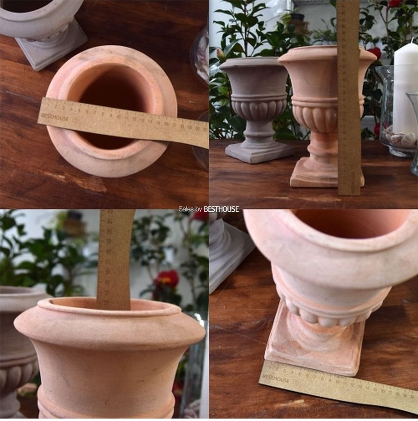 이태리풍 토분 NV22-2 17x23cm (미니 아테네) 초코/화분/토분/빈티지화분/빈티지토분/식물화분/꽃화분/베란