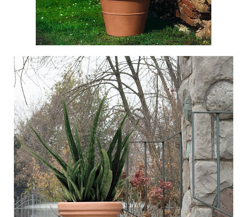 이탈리아 플라스틱 화분 Vaso Doppio bordo 45x40cm/플라스틱화분/튼튼한화분/북유럽풍화분/개업화분/거실