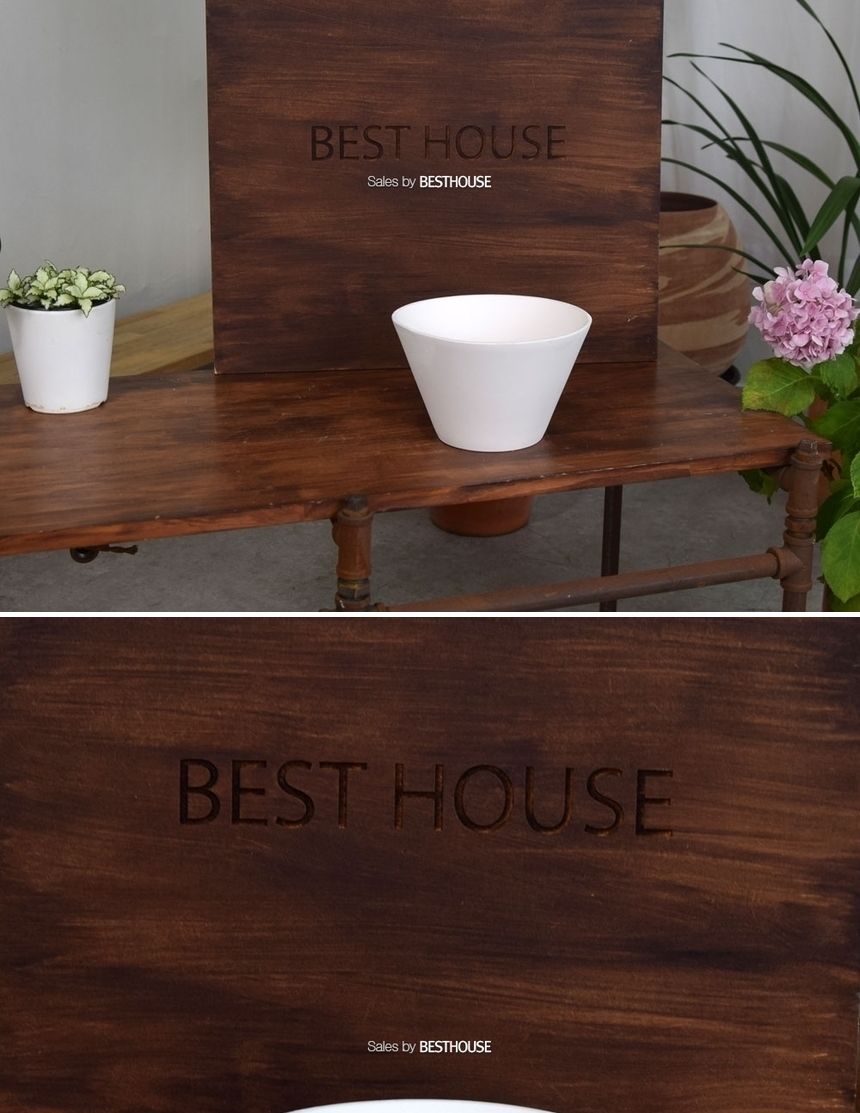 더플라워포터리 에이미 볼 19x12cm 퓨어화이트 토분/미니화분/디자인화분/다육이화분/화분받침세트/화분/인