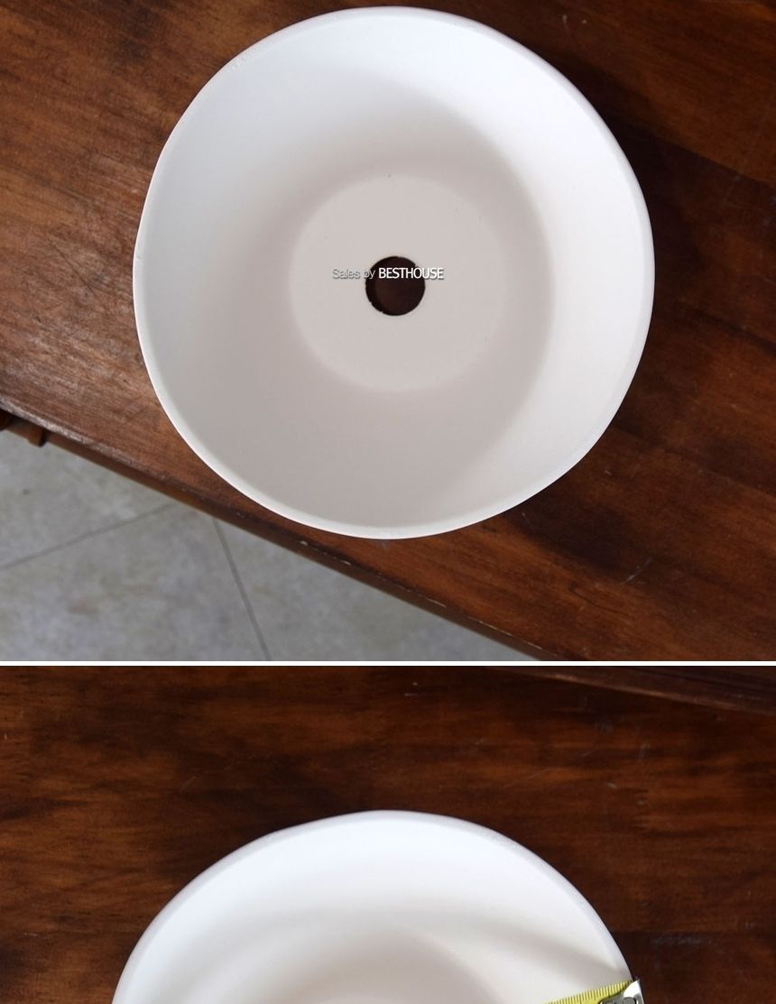 더플라워포터리 에이미 볼 19x12cm 퓨어화이트 토분/미니화분/디자인화분/다육이화분/화분받침세트/화분/인