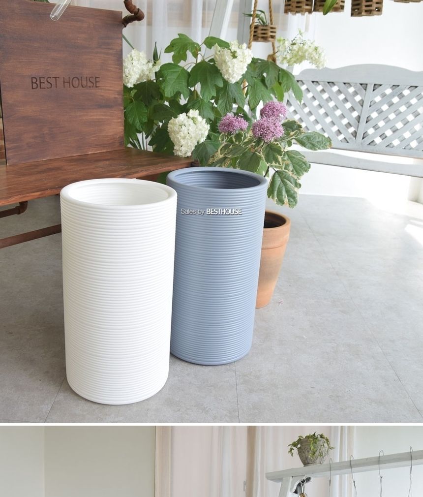 고강도 초경량 대형 플라스틱화분 27x50cm 원형/화분/정원용품/홈가드닝용품/가드닝화분/가정용화분/야외용