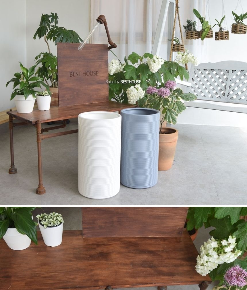 고강도 초경량 대형 플라스틱화분 27x50cm 원형/화분/정원용품/홈가드닝용품/가드닝화분/가정용화분/야외용