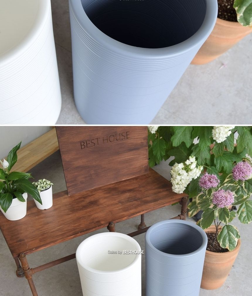 고강도 초경량 대형 플라스틱화분 27x50cm 원형/화분/정원용품/홈가드닝용품/가드닝화분/가정용화분/야외용