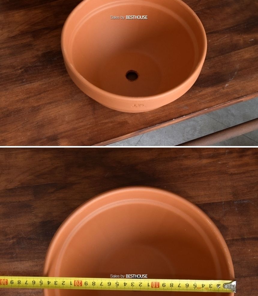 이탈리아 토분.정반원 토기색 R25 25x12cm/화분/흙화분/토분/예쁜화분/디자인화분/인테리어화분/인테리어토