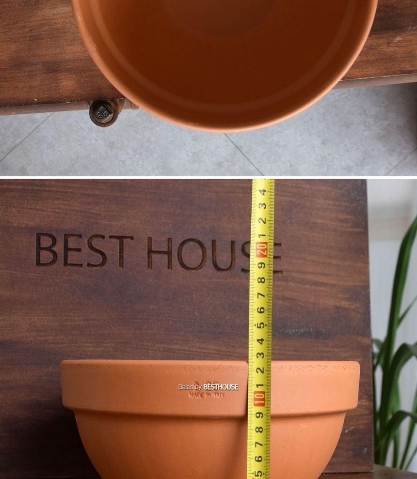 이탈리아 토분.정반원 토기색 R25 25x12cm/화분/흙화분/토분/예쁜화분/디자인화분/인테리어화분/인테리어토