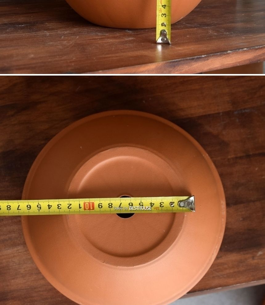 이탈리아 토분.정반원 토기색 R25 25x12cm/화분/흙화분/토분/예쁜화분/디자인화분/인테리어화분/인테리어토