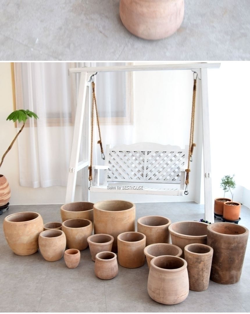 2개셋빈티지 아쿠아 토분화분 단지 16 25/화분/토분/예쁜토분/빈티지토분/원예용품/정원용품/분갈이화분/분