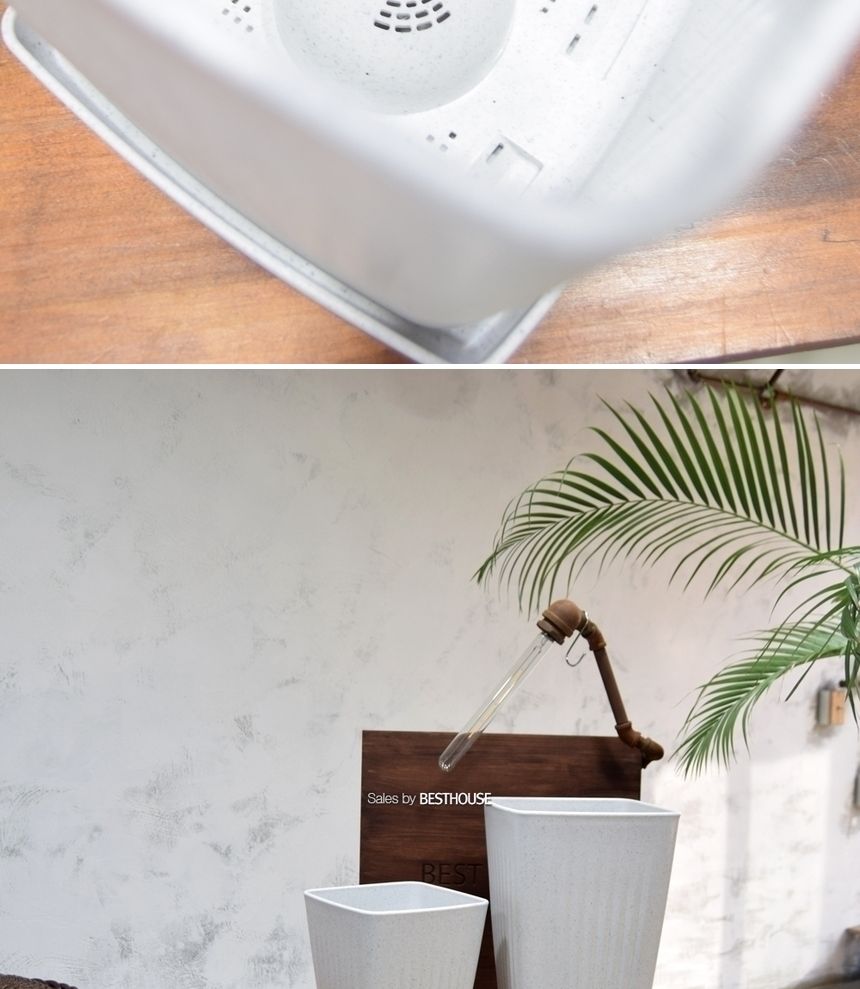 플라스틱화분 HM 가로줄사각(2호) 27x27x40cm/화분/정원용품/홈가드닝용품/가드닝용품/가정용화분/식물화분