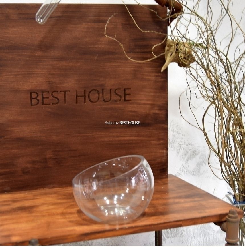 유리화분 화병 수반 N1613 (사선반원) 16x13cm/수반/화병/인테리어수반/인테리어화병/디자인수반/디자인화