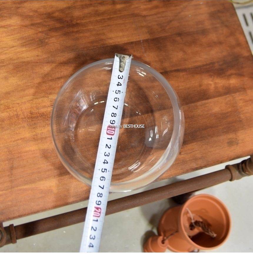 유리화분 화병 수반 N1613 (사선반원) 16x13cm/수반/화병/인테리어수반/인테리어화병/디자인수반/디자인화