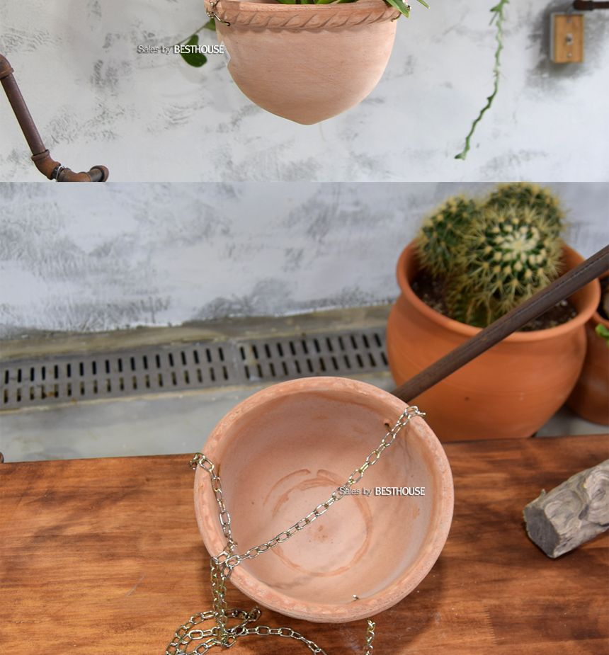 이탈리아 데로마 행잉 토분 반구(팽이) 25cm/화분/흙화분/토분/예쁜화분/디자인화분/인테리어화분/인테리어