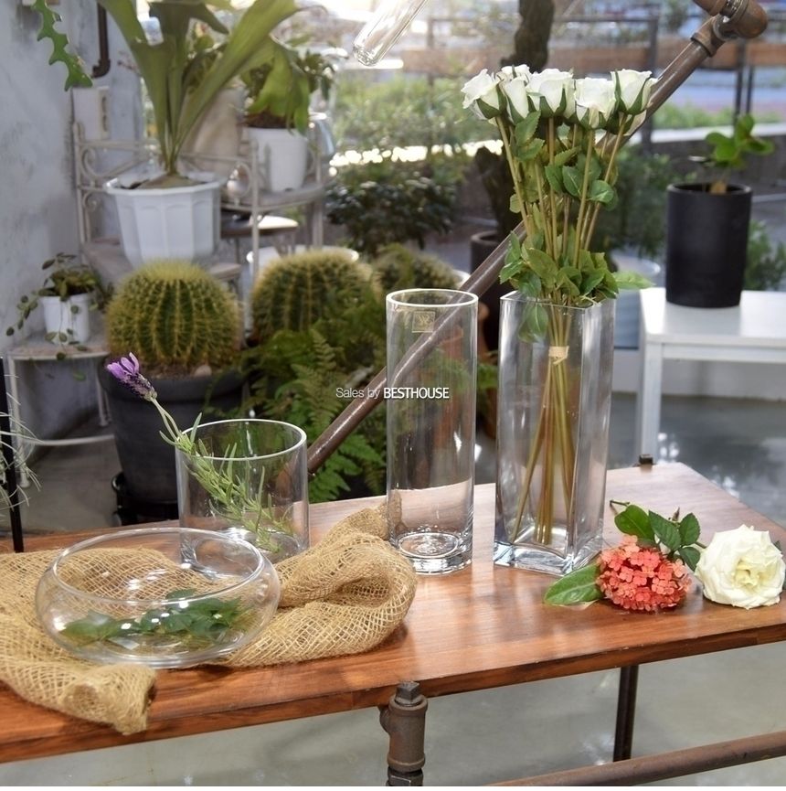 유리화분 화병 수반 SH12x12 (정원형)/수반/화병/인테리어수반/인테리어화병/디자인수반/디자인화병/꽃병/