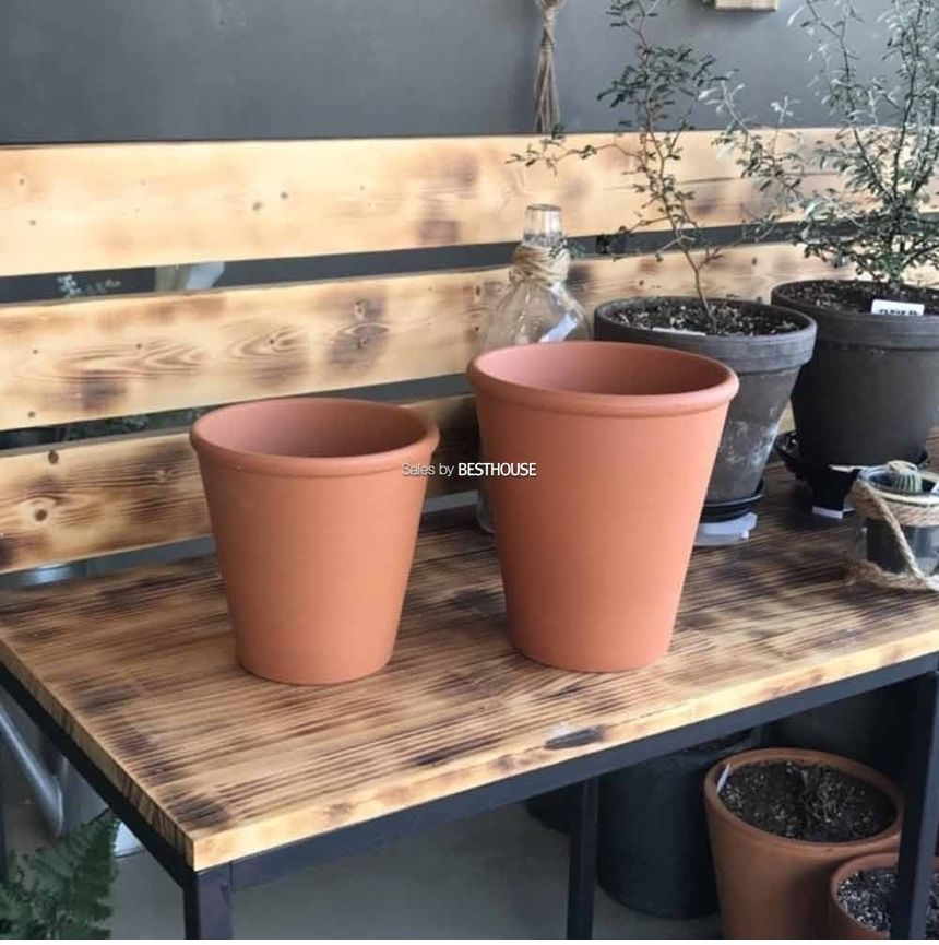 독일산 브라운 로즈분(1호) 12x13cm 꼬깔 토분 화분/화분/흙화분/토분/예쁜화분/디자인화분/인테리어화분/