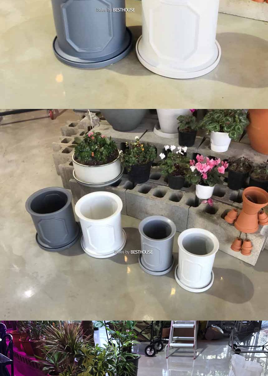 모던 도기 몰딩 화분 R16 16x17cm/화분/네모화분/사각화분/미니화분/토기화분/도기화분/흙화분/예쁜화분/수