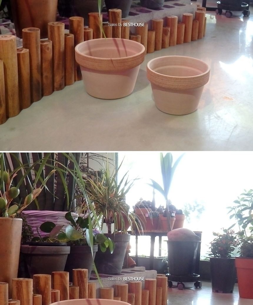 이탈리아 토분.낮은 원형 소보로그래피도E25 25x17cm/화분/흙화분/토분/예쁜화분/디자인화분/인테리어화분/