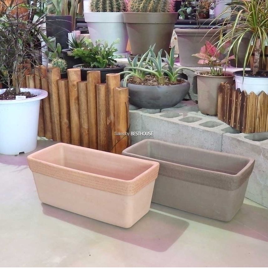 이탈리아 토분.직사각 소보로 40x18x16cm/화분/네모화분/사각화분/모던사각화분/예쁜사각화분/토기화분/도