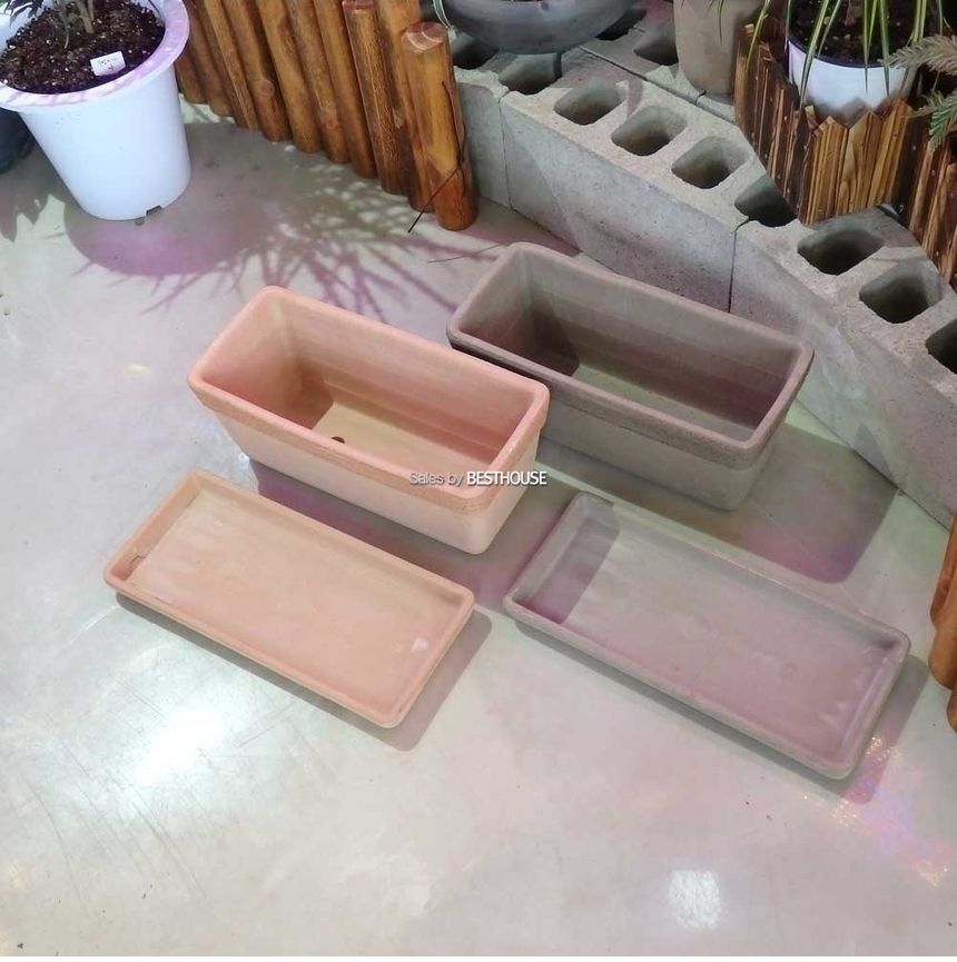 이탈리아 토분.직사각 소보로 40x18x16cm/화분/네모화분/사각화분/모던사각화분/예쁜사각화분/토기화분/도
