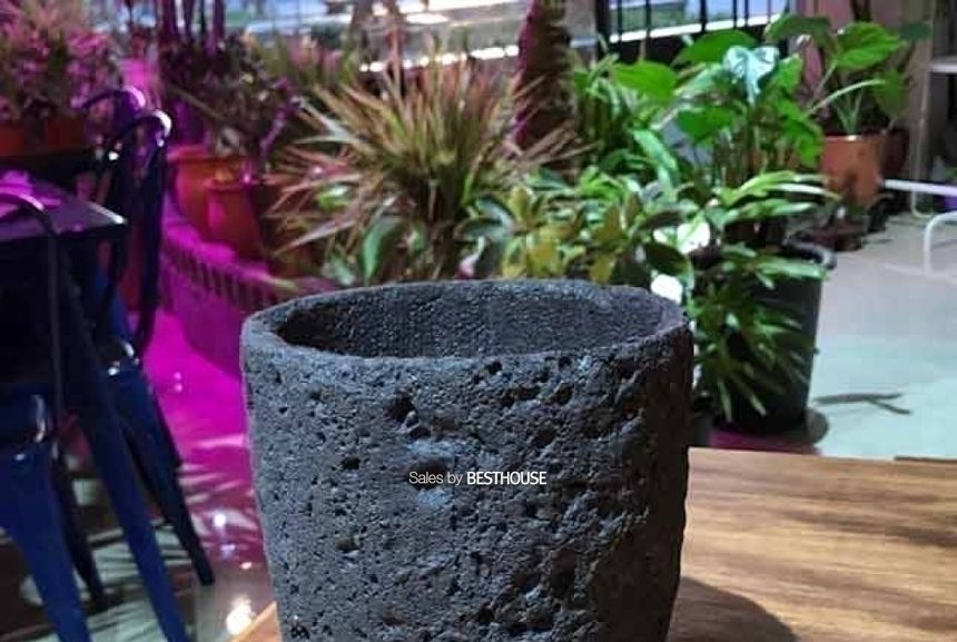 화산석 화분 기본원형 17x18cm/화분/주물럭화분/예쁜화분/감성화분/수공화분/디자인화분/인테리어화분/심플