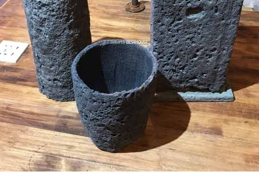 화산석 화분 기본원형 17x18cm/화분/주물럭화분/예쁜화분/감성화분/수공화분/디자인화분/인테리어화분/심플