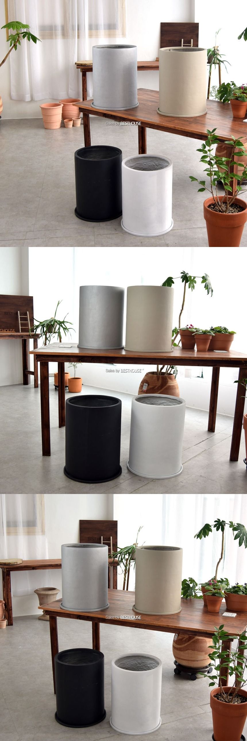 모던 수지 대형원통 34x45cm 화분 (4가지 색상)/화분/토기화분/도기화분/흙화분/예쁜화분/옹기화분/감성화