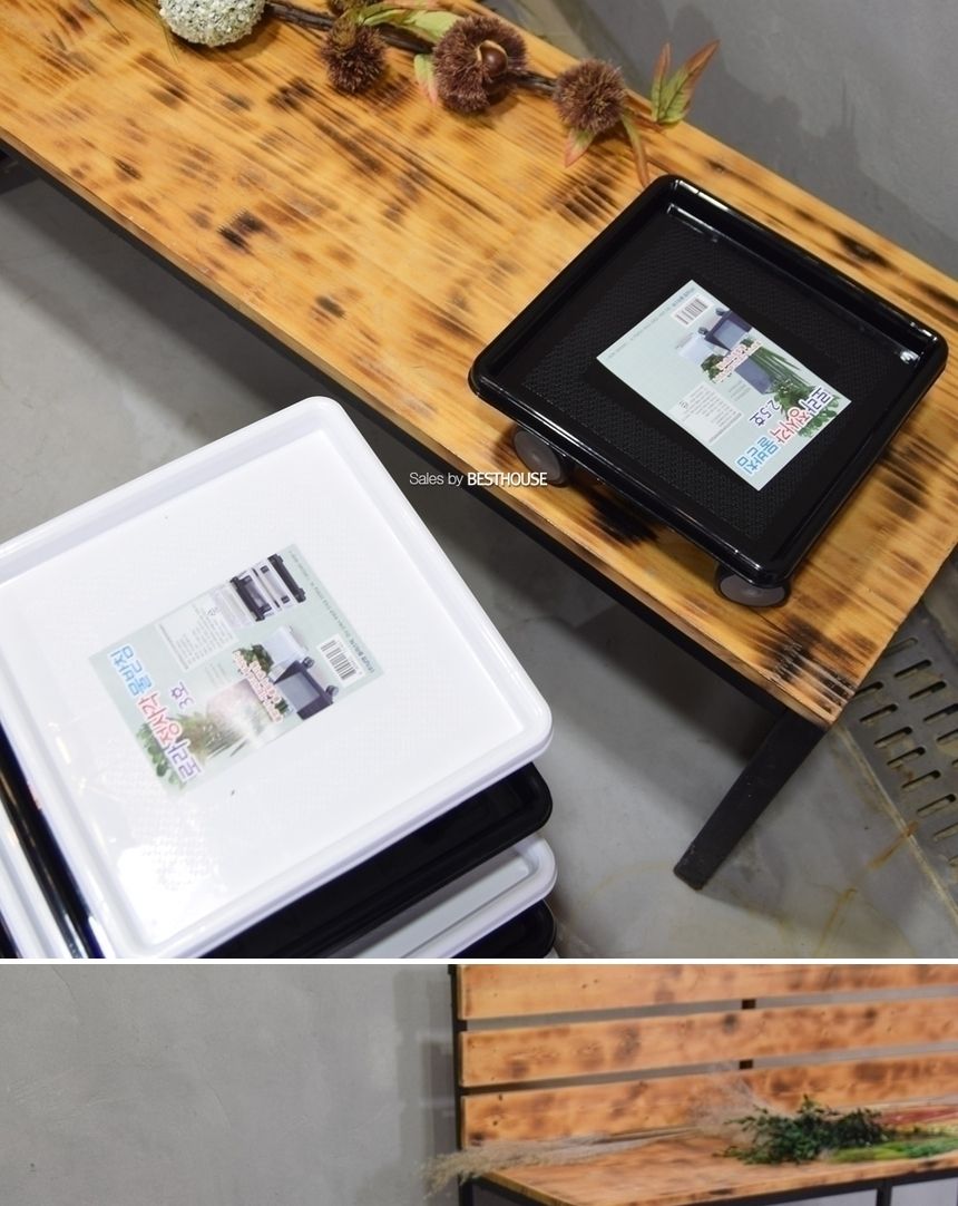 남영 (정사각)바퀴4.5호 (내경320 외경360mm) 서랍 물받침 화분받침대/화분받침/화분받침대/화분물받침/인