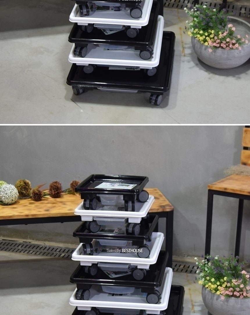 남영 (정사각)바퀴4.5호 (내경320 외경360mm) 서랍 물받침 화분받침대/화분받침/화분받침대/화분물받침/인