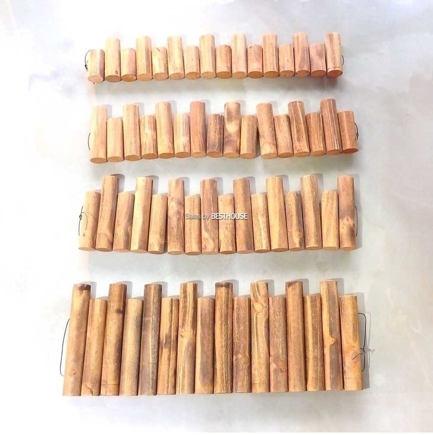 원목 통나무 화분 울타리 (목봉) 95x20cm (중)/화분정리/화분정리대/인테리어화분대/화분받침대/화분울타리