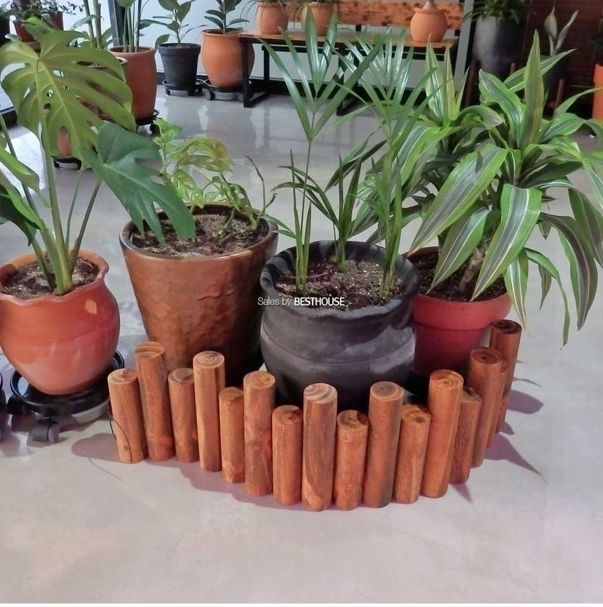 원목 통나무 화분 울타리 (목봉) 95x20cm (중)/화분정리/화분정리대/인테리어화분대/화분받침대/화분울타리