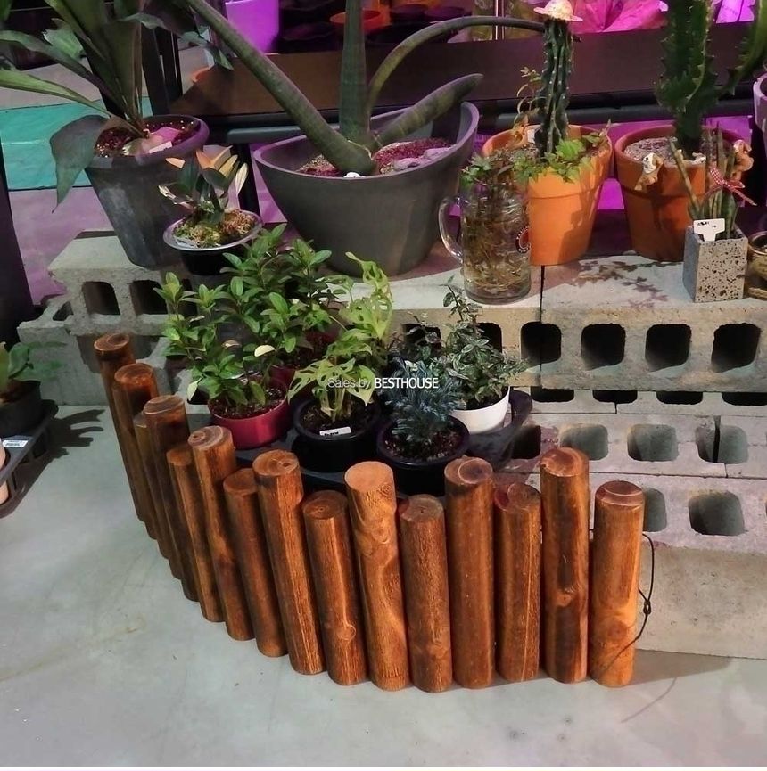 원목 통나무 화분 울타리 (목봉) 95x20cm (중)/화분정리/화분정리대/인테리어화분대/화분받침대/화분울타리