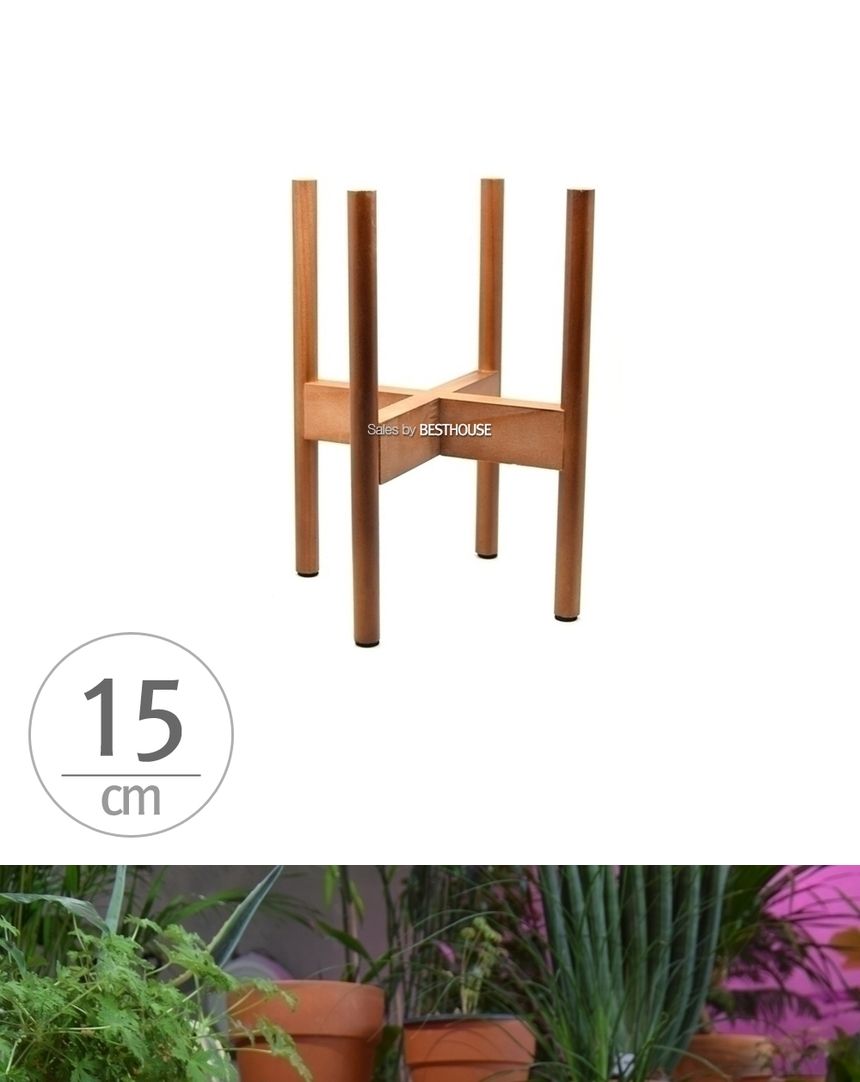 원목 화분 받침대 우드스텐드 (미니) 내경 15cm 월넛(오크색)/화분받침/화분받침대/우드화분받침/나무화분