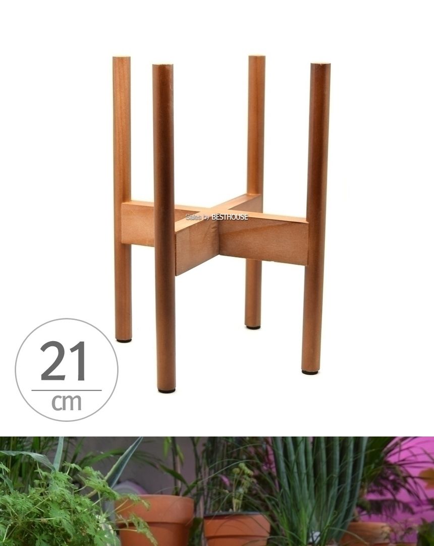 원목 화분 받침대 우드스텐드 (중) 내경 21cm 월넛(오크색)/화분받침/화분받침대/우드화분받침/나무화분받