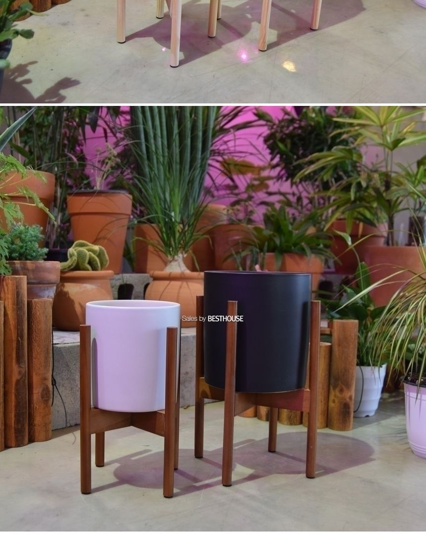 원목 화분 받침대 우드스텐드 (중) 내경 21cm 월넛(오크색)/화분받침/화분받침대/우드화분받침/나무화분받