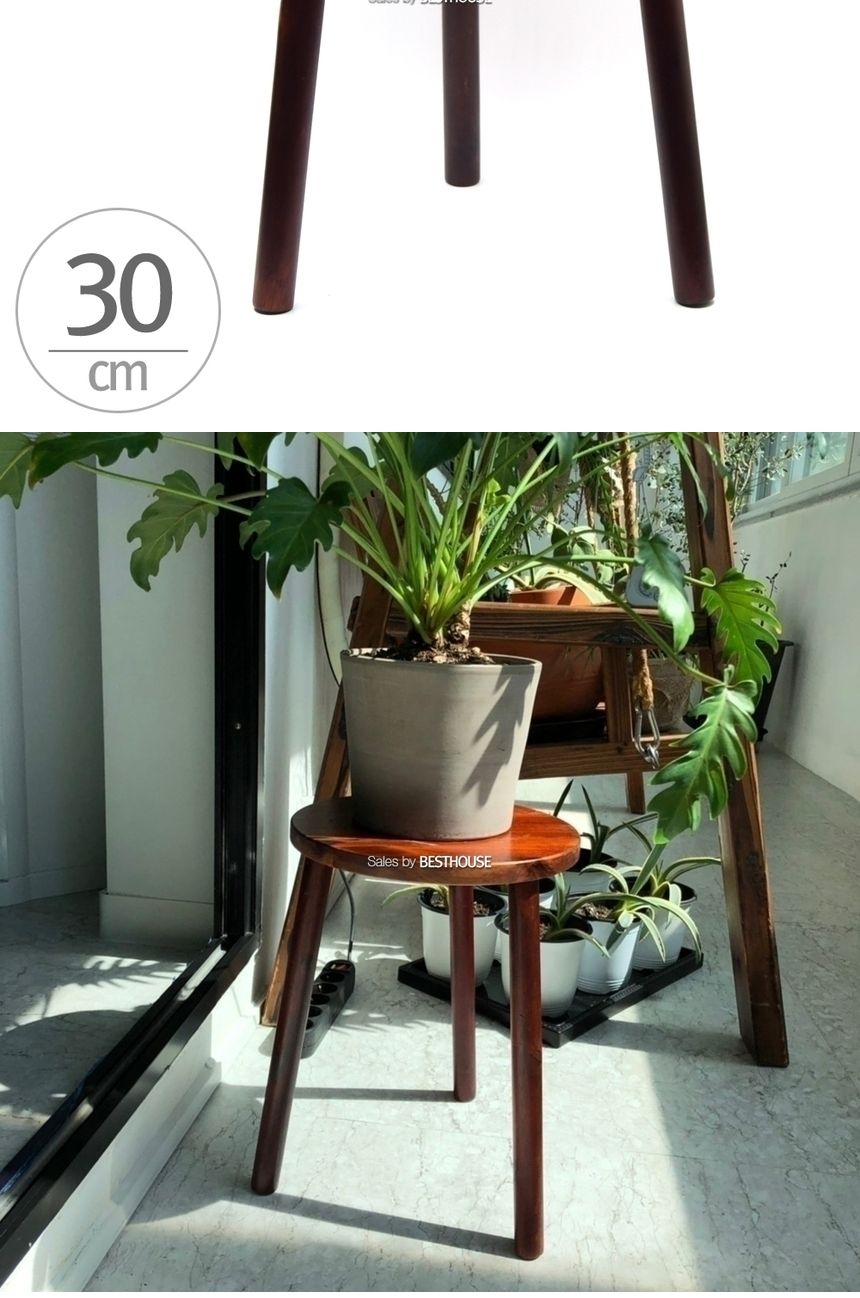 원목 화분 받침대 우드스텐드 30x40cm (스툴)/원목화분정리대/원목화분받침/원목화분대/고급화분받침대/디
