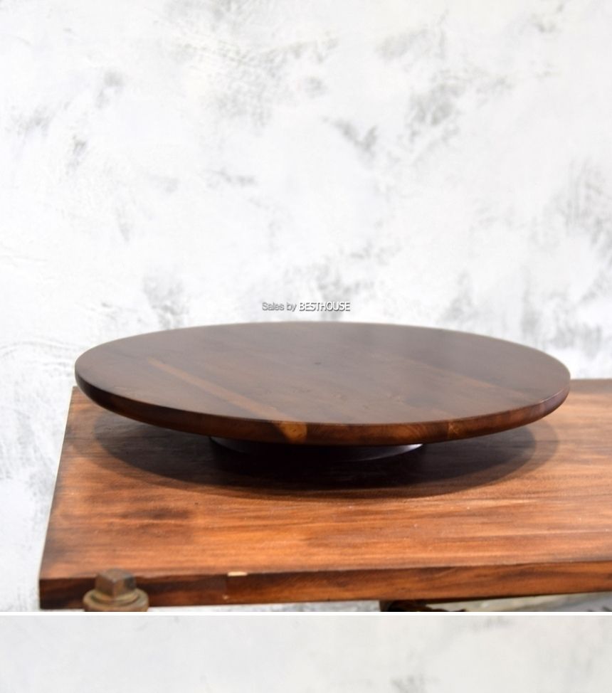 원목 회전 화분받침대 꽃꽂이 돌림판 33cm/화분받침/화분받침대/화분물받침/인테리어화분받침대/디자인화분