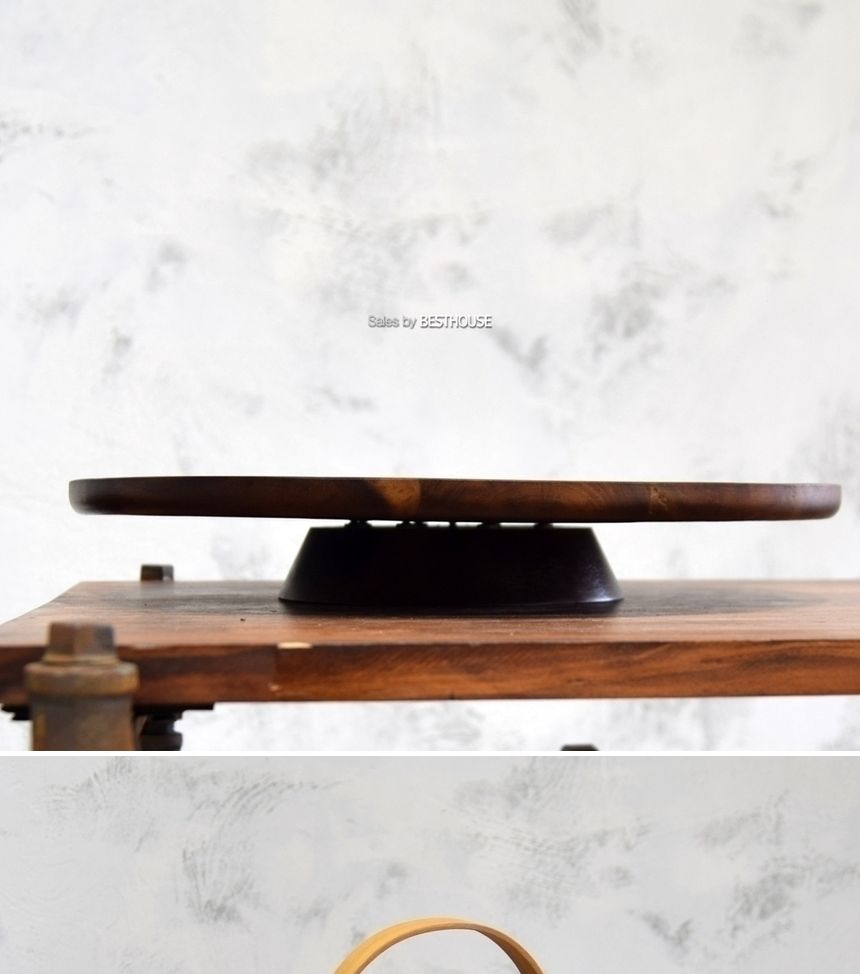 원목 회전 화분받침대 꽃꽂이 돌림판 33cm/화분받침/화분받침대/화분물받침/인테리어화분받침대/디자인화분