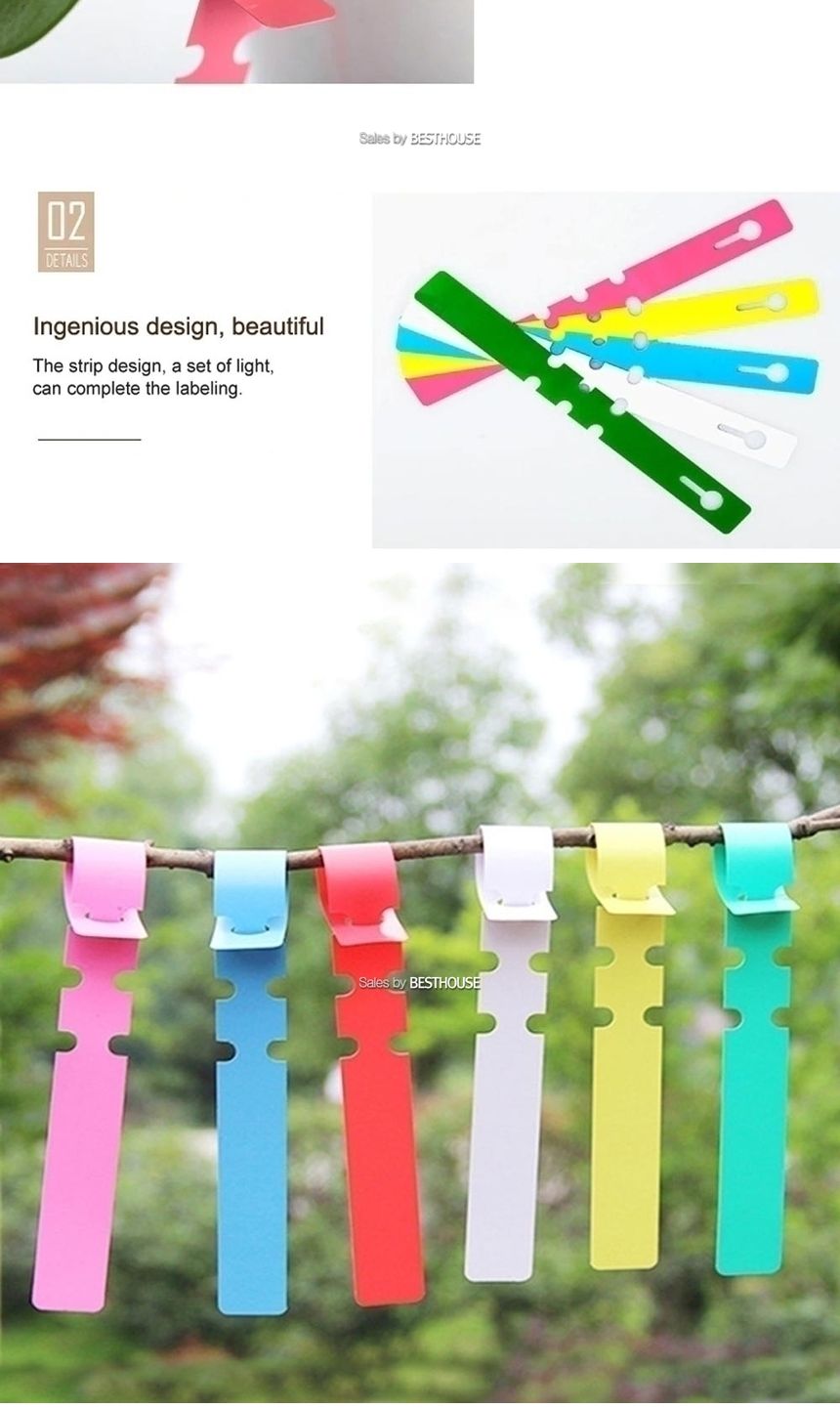 PP 화분이름표 트리라벨 2x20cm (200개 1묶음)/이름표/식물이름표/네임택/식물네임택/홈가드닝/원예용품/나