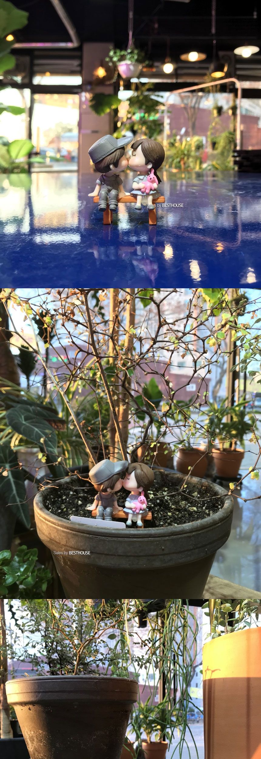 화분 데코레이션용 핀 데코 픽 (뽀뽀) 5cm/화분데코/화분데코레이션/화분꾸미기/화단꾸미기/정원꾸미기/원