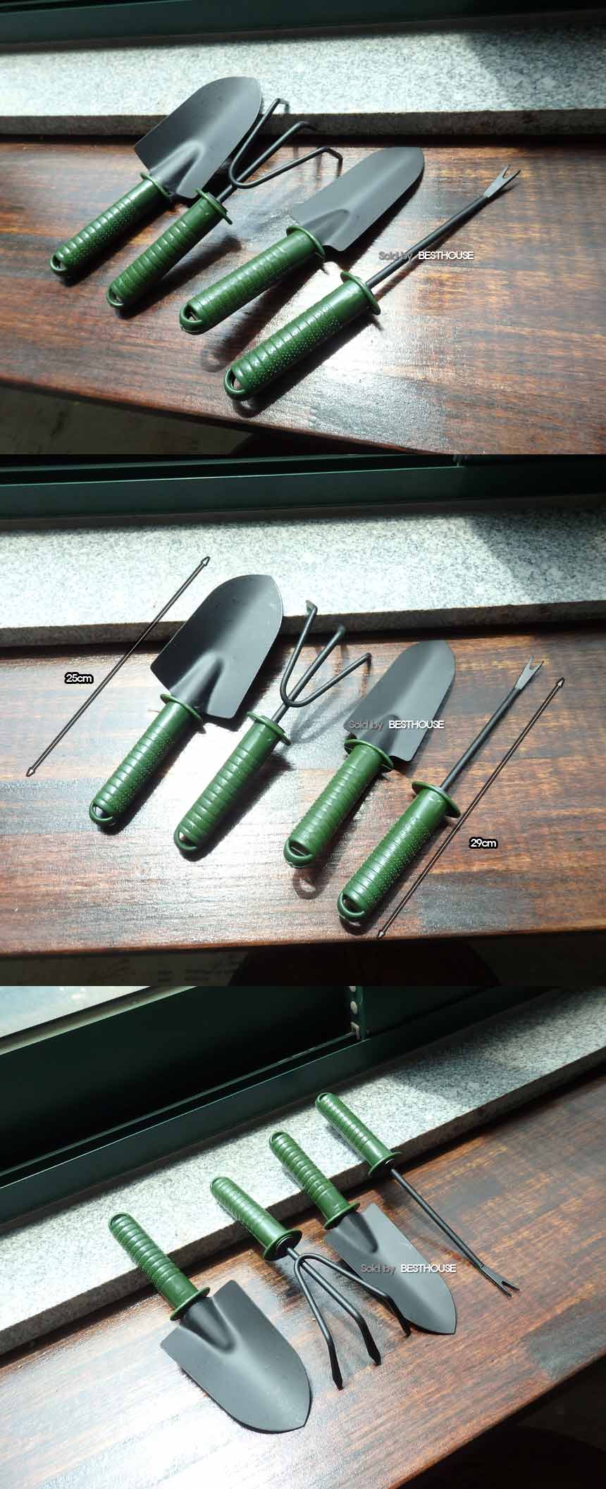 가정용 초보용 원예도구 4종 셋트 흙삽.모종삽/원예도구/원예도구세트/모종삽/흙삽/스텐원예도구/스텐원예