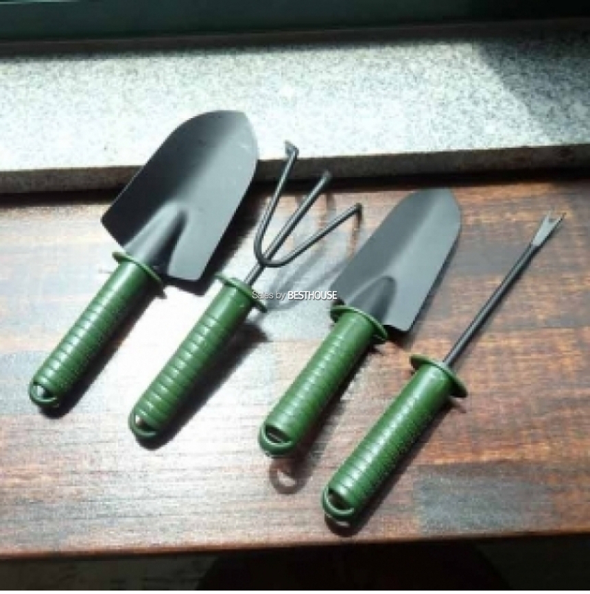 가정용 초보용 원예도구 4종 셋트 흙삽.모종삽/원예도구/원예도구세트/모종삽/흙삽/스텐원예도구/스텐원예